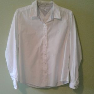 Tommy Hilfiger white button up top size large
